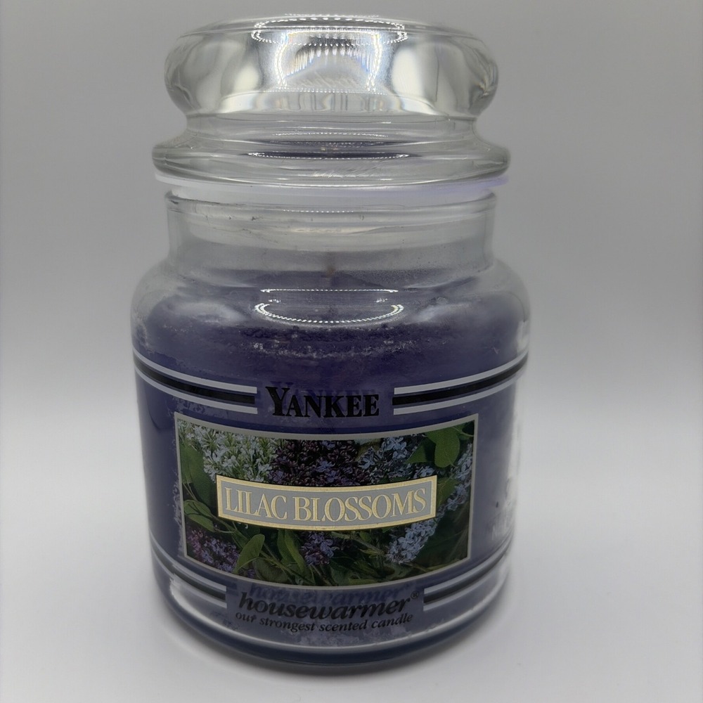 Yankee Candle Lilac Blossom 14.5oz Medium Jar Candle Black Band USA